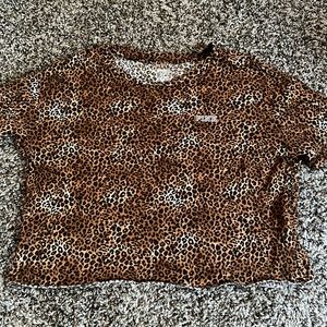 Victoria’s Secret pink leopard print crop top